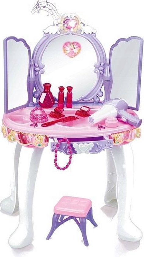 | Luxe Make Up Tafel Met Licht & Geluid Prinses kinder kaptafel met licht en geluid