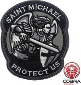 Saint Michael Protect US Geborduurde Patch - 7 x 8,5 cm - Stofapplicatie
