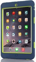 Geschikt voor iPad mini rugged case hoesje met extra bescherming - blauw groen