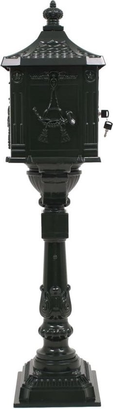 vidaXL Staande brievenbus vintage stijl roestbestendig aluminium groen