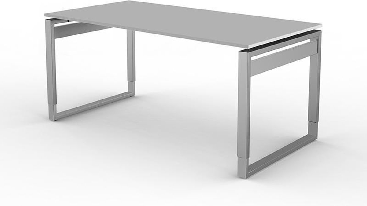 Kerkmann Bureau Workspace 160cm licht grijs hoogte verstelbaar