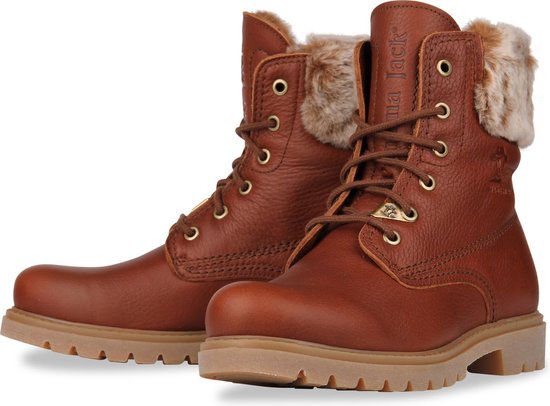 Panama Jack Dames Veterboots - Cognac - Maat 37 | bol.com