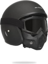NOX N237 gitzwart matte helm met volgelaatsmasker