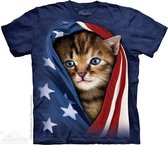 KIDS T-shirt Patriotic Kitten L