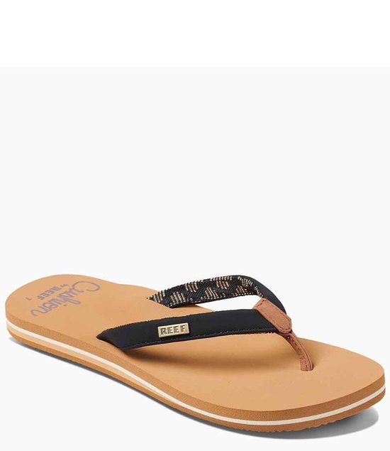 Reef Cushion Sands Dames Slippers - Zwart - Maat 40 | Bestel nu!