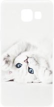ADEL Siliconen Back Cover Softcase Hoesje Geschikt voor Samsung Galaxy A3 (2017) - Katten Wit