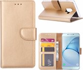 Bookcase Geschikt voor: Samsung Galaxy A8 2018 - Goud - portemonnee hoesje