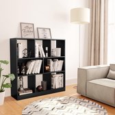 Boekenkast 97,5x29,5x100 cm spaanplaat zwart