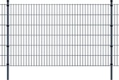 Dubbelstaafmatten en palen 2008x1230 mm 16 m grijs