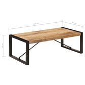 Salontafel 120x60x40 cm massief mangohout