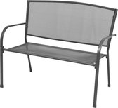Tuinbank 108 cm staal en mesh antraciet