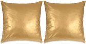 Sierkussenset 60x60 cm PU goud 2-delig