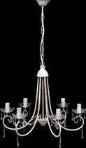 Kroonluchter met wit elegant design (6 lampen)