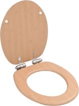 Toiletbril met soft-close deksel MDF bamboo print