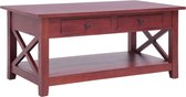 Salontafel 100x55x46 cm massief mahoniehout bruin