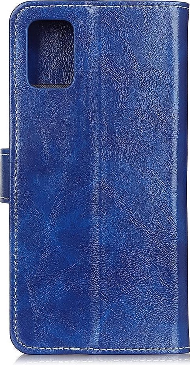Mobigear Telefoonhoesje geschikt voor Huawei P40 Hoesje | Mobigear Basic Bookcase Portemonnee | Pasjeshouder voor 3 Pasjes | Telefoonhoesje voor Pinpas / OV Kaart / Rijbewijs - Blauw