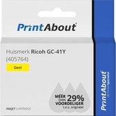 PrintAbout huismerk Inktcartridge GC-41Y (405764) Geel geschikt voor Ricoh