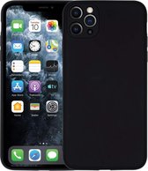 Siliconen hoesje met camera bescherming geschikt voor Apple iPhone 11 Pro Max - zwart