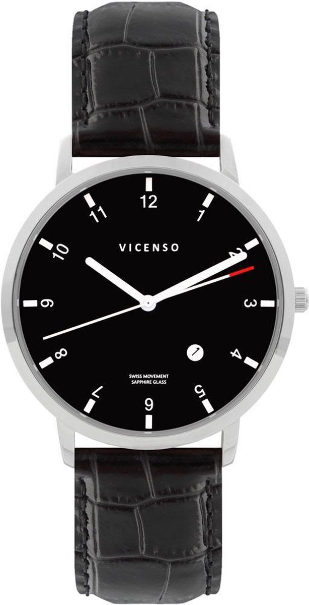 Vicenso Rome VI10014 Zilver Zwart-Zwart