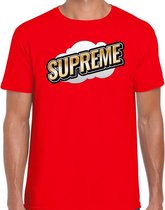 Supreme fun tekst t-shirt voor heren rood in 3D effect 2XL
