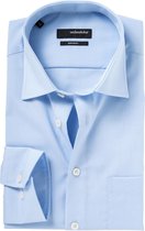 Seidensticker regular fit overhemd - lichtblauw fil a fil - Strijkvrij - Boordmaat: 44