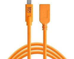 Tether Tools TetherPro USB-C to USB Female verleng Adapter 4,6m - Oranje