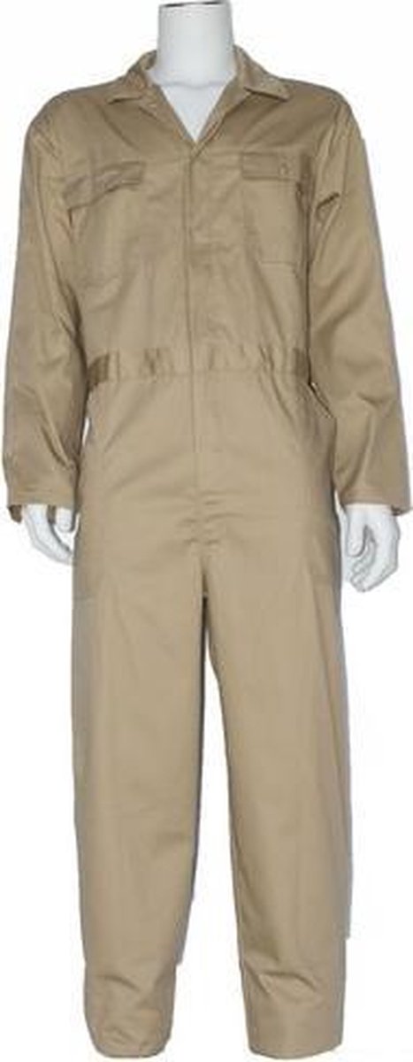 Yoworkwear Overall 100% katoen met rits kaki maat 57
