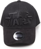 Star Wars - Black On Black Logo pet met gebogen klep zwart - One size - Film merchandise