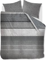 Beddinghouse Dylano - Flanel - Dekbedovertrek - Lits-jumeaux - 240x200/220 cm + 2 kussenslopen 60x70 cm - Grey