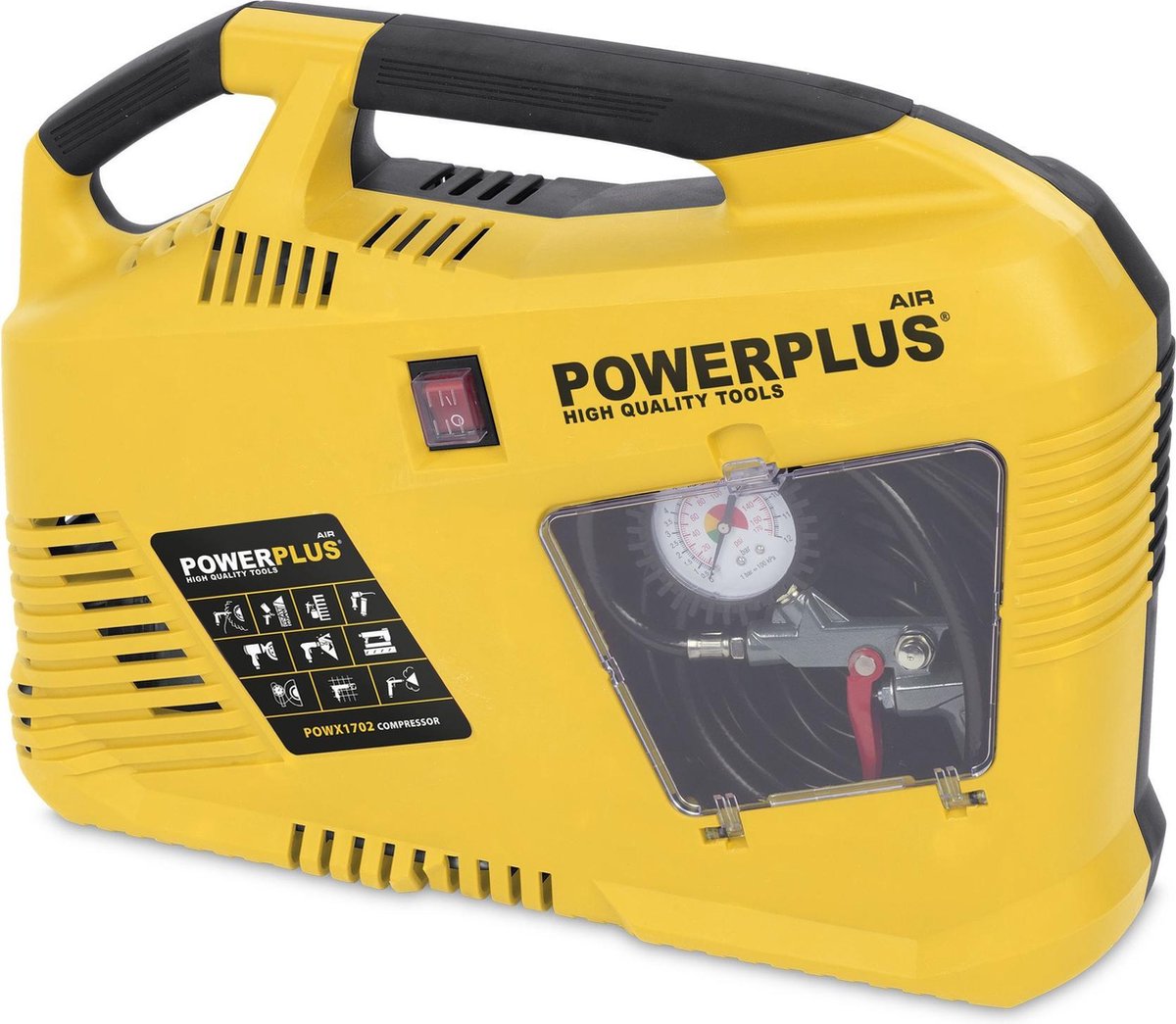 Powerplus POWX1702 Compressor - max. 8 bar - 1100 W - incl. accessories |  bol.com