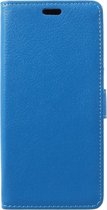 Litchi Textuur Leren Stand Pasjeshouders Hoesje Samsung Galaxy S8 - Blauw