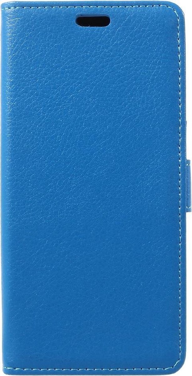 Litchi Textuur Leren Stand Pasjeshouders Hoesje Samsung Galaxy S8 - Blauw