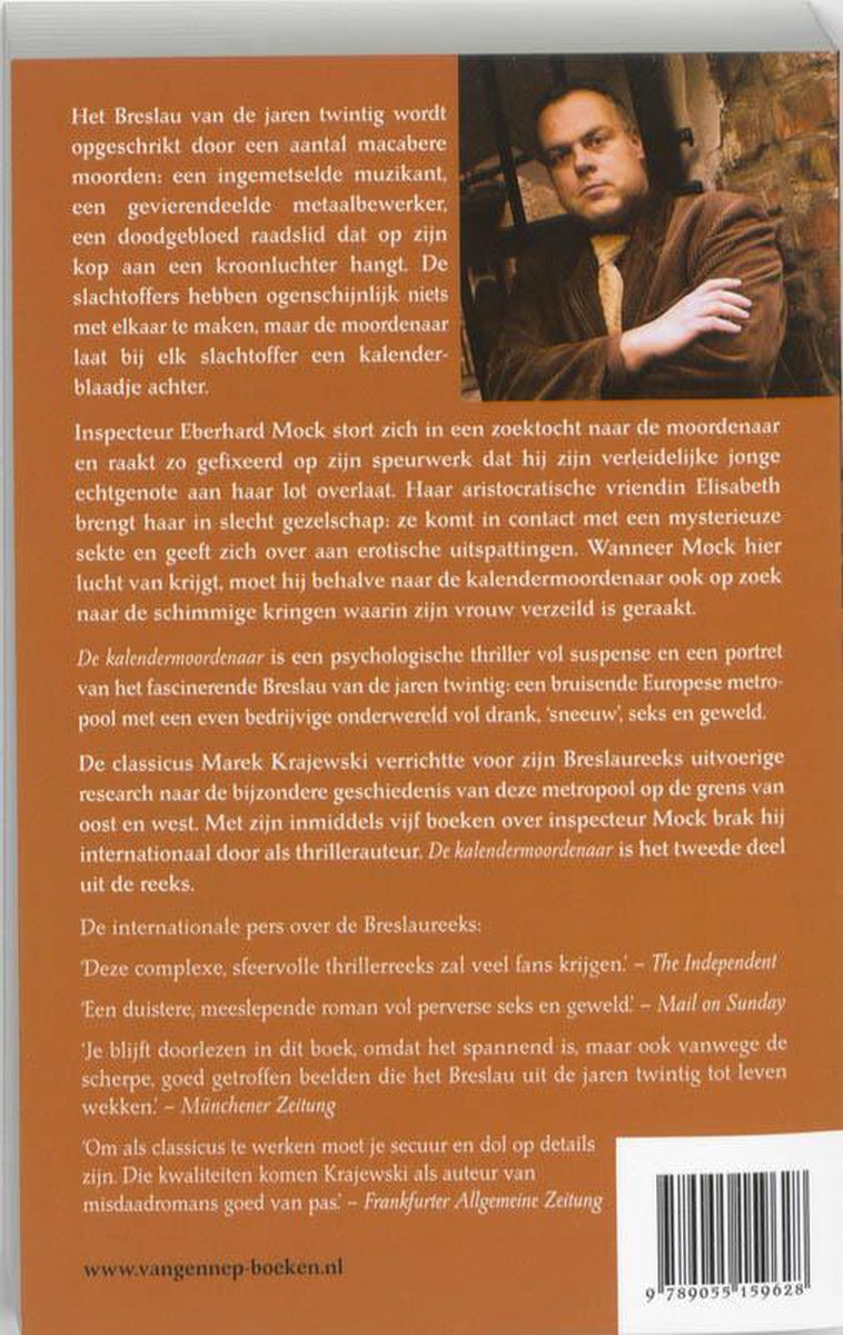 Kalendermoorden In Breslau - back cover