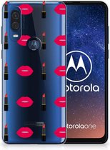 Motorola One Vision TPU bumper Lipstick Kiss
