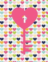 Key Hearts Notebook - Wide Ruled