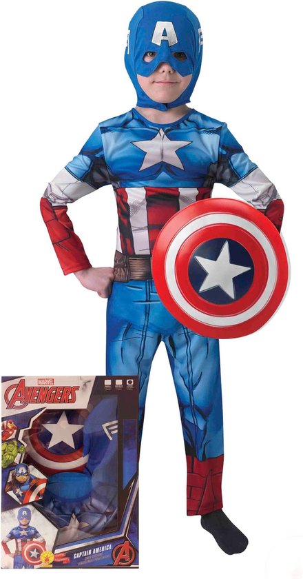 Captain America™ kostuum met schild voor kinderen - Verkleedkleding |  bol.com