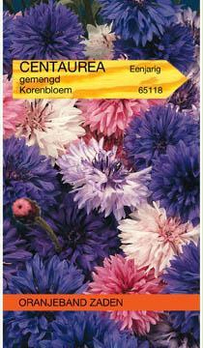 Oranjeband Zaden - Korenbloem Dubbelbloemig Gemengd