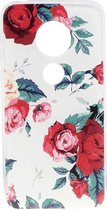 Shop4 - Motorola Moto G7 Play Hoesje - Zachte Back Case Rozen Rood