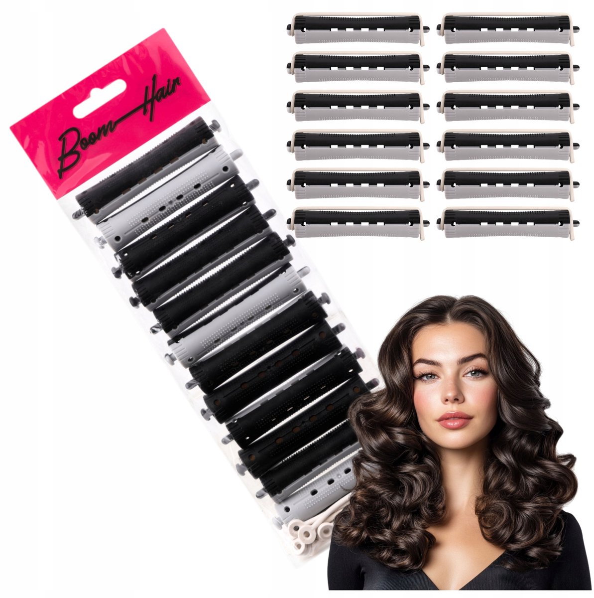 Poniks Haarrollers voor Permanente Krullen - Dikke Lokken 16mm - 12 Stuks