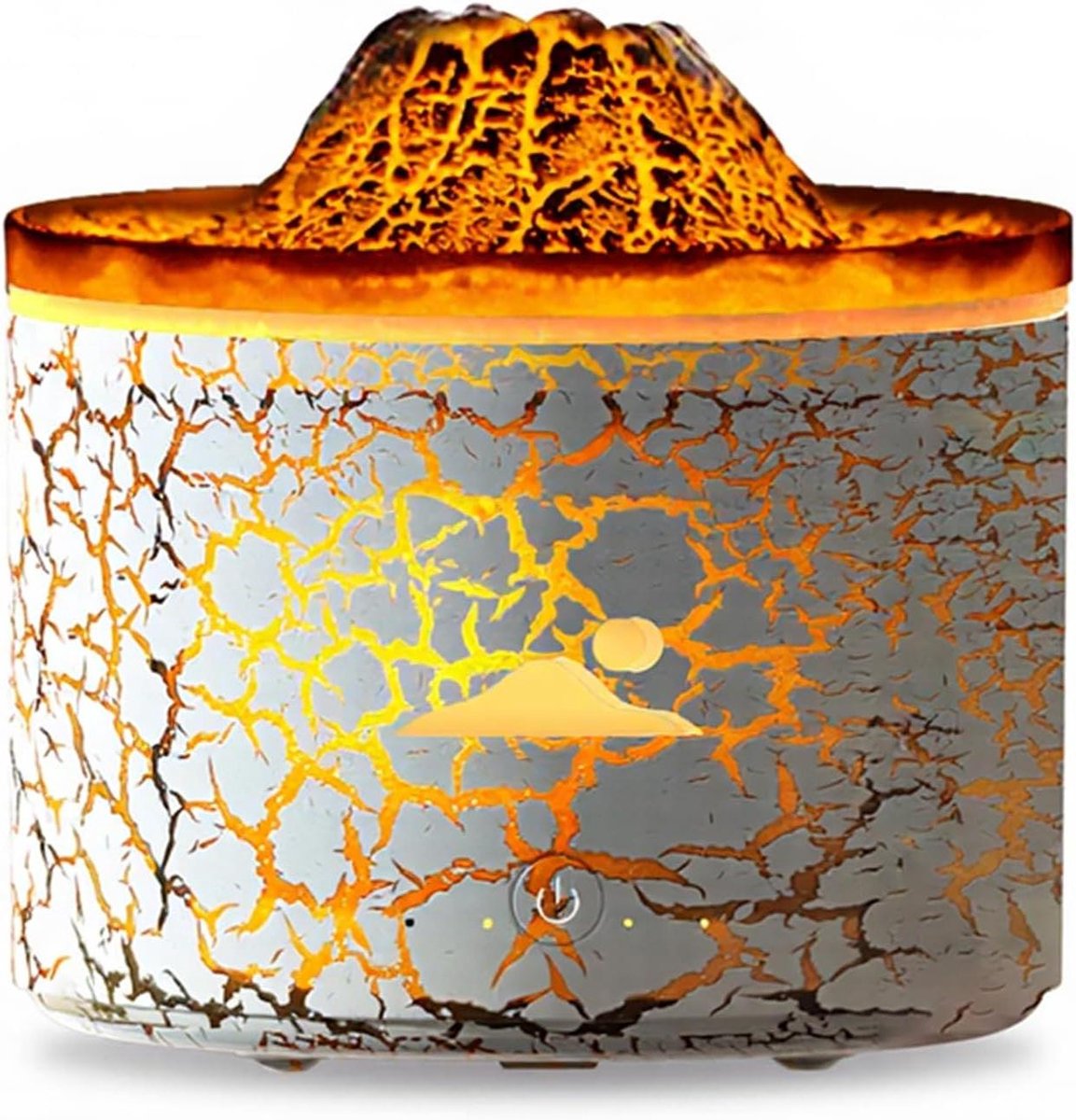 Ultrasone Luchtbevochtiger voor Essentiële Oliën - Aromatherapie - Verstuiver 180 ml - Met 7 Kleuren - Slaapkamer Woonkamer Kantoor - Geschikt voor Aroma Olie - Geurverspreider met LED Verlichting