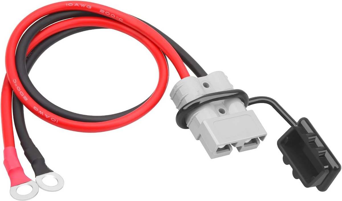 Accukabel met O-ringstekker voor Heftruck en Trailerlier - 50A, 600V, 60cm