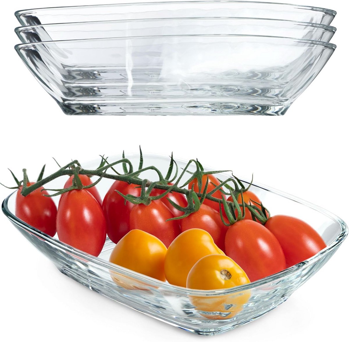 Set van 4 Glazen Kommen voor Salade, Snacks en Desserts 230 ml
