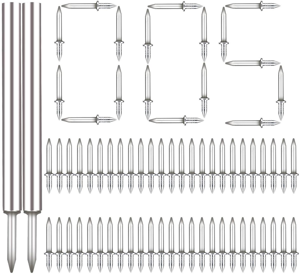 Naadloze Spijkers Dubbelkoppige Schroef - Plintlijn - Verborgen Spijkers - Mouwgereedschap - Massief Hout Meubels - 200 Stuks - Speciale Schroef - Geschikt voor Plinten - Metaal - Bruin.