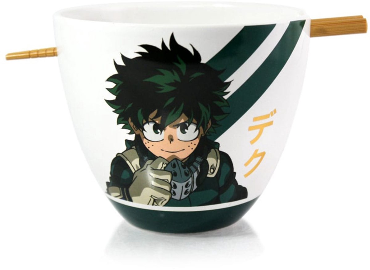 My Hero Academia Ramen Bowl with Chopsticks Izuku Midoriya 473 ml