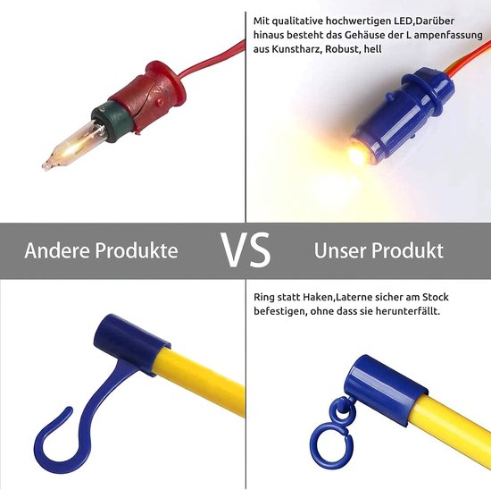 LED Lichtstokjes Set - Elektronische Feestlichtstokjes voor Kinderfeesten - Glowsticks voor Verjaardagen en Feestjes - Veilig Feestaccessoire voor Kinderen - Multicolor - 4 Stuks — afbeelding 4