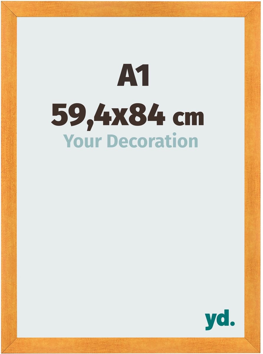 yd. Your Decoration - Fotolijst A1 59,4x84 cm - MDF - Oranje - Pisa