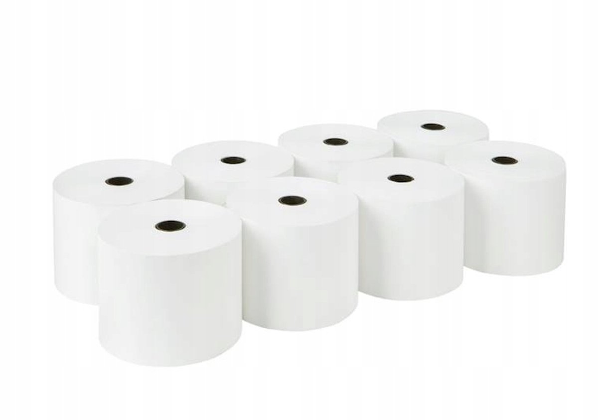 8x Thermische Kassabonrollen 57x60mm - BPA Vrij Papier