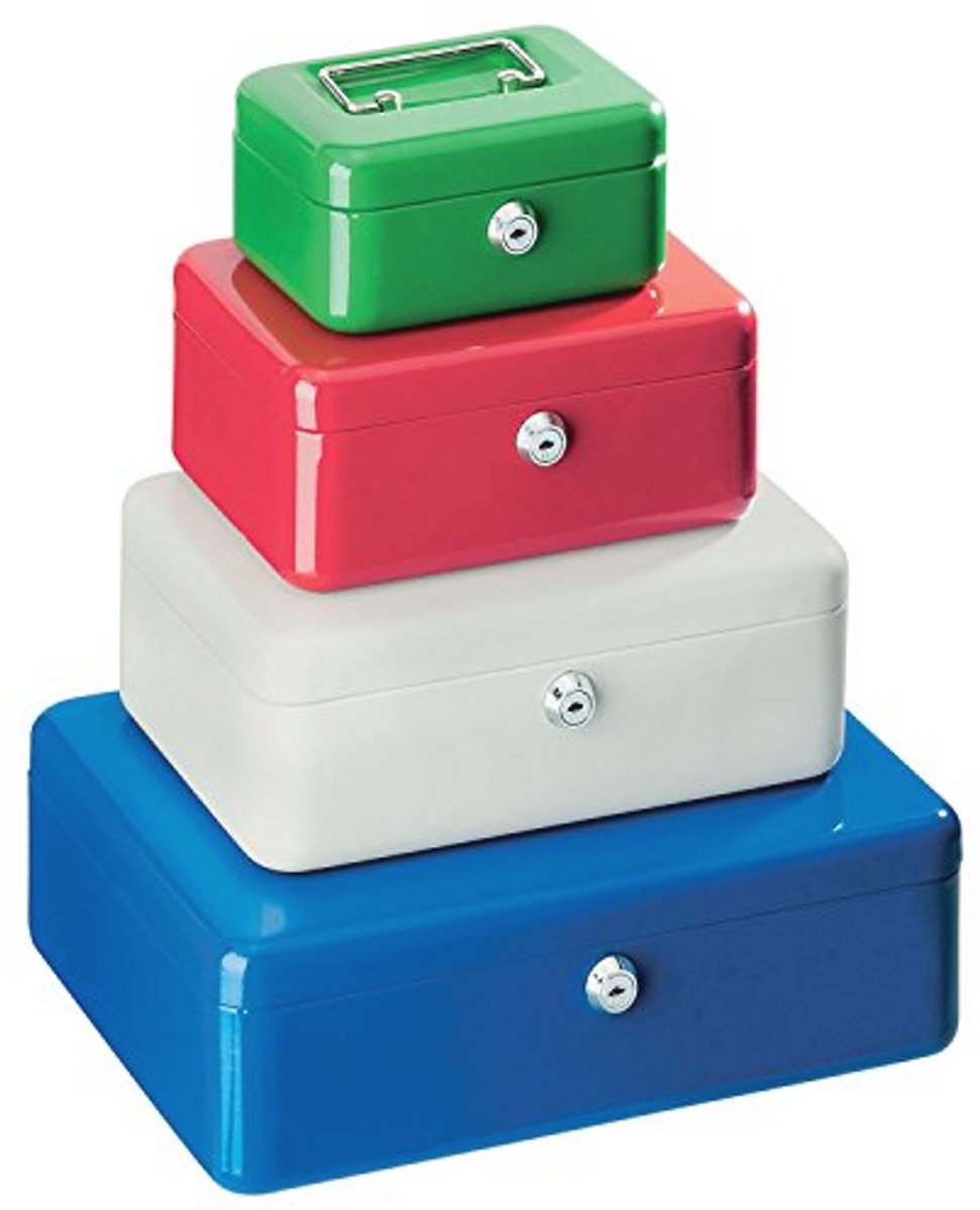 Geldcassette Zwart 195 x 145 x 80 mm - Veilige Opslag voor Munten en Bankbiljetten