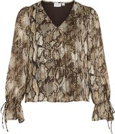 VILA - VISIKA PRI L/S V-NECK TIE TOP - Dames - Blouses