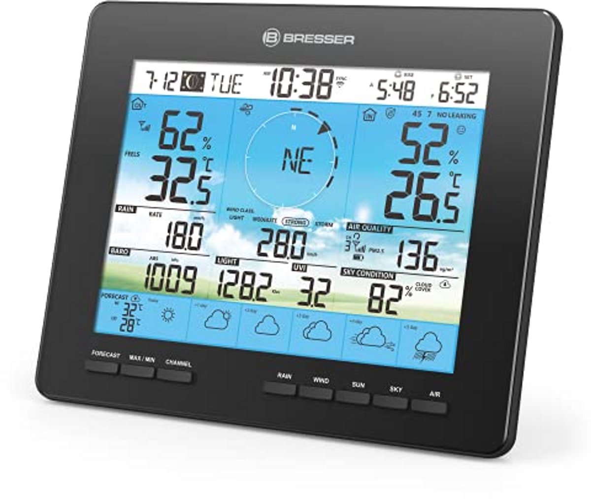Extra Basisstation voor 6-dagen Weercentrum met Kleurendisplay en Binnenklimaatindicator